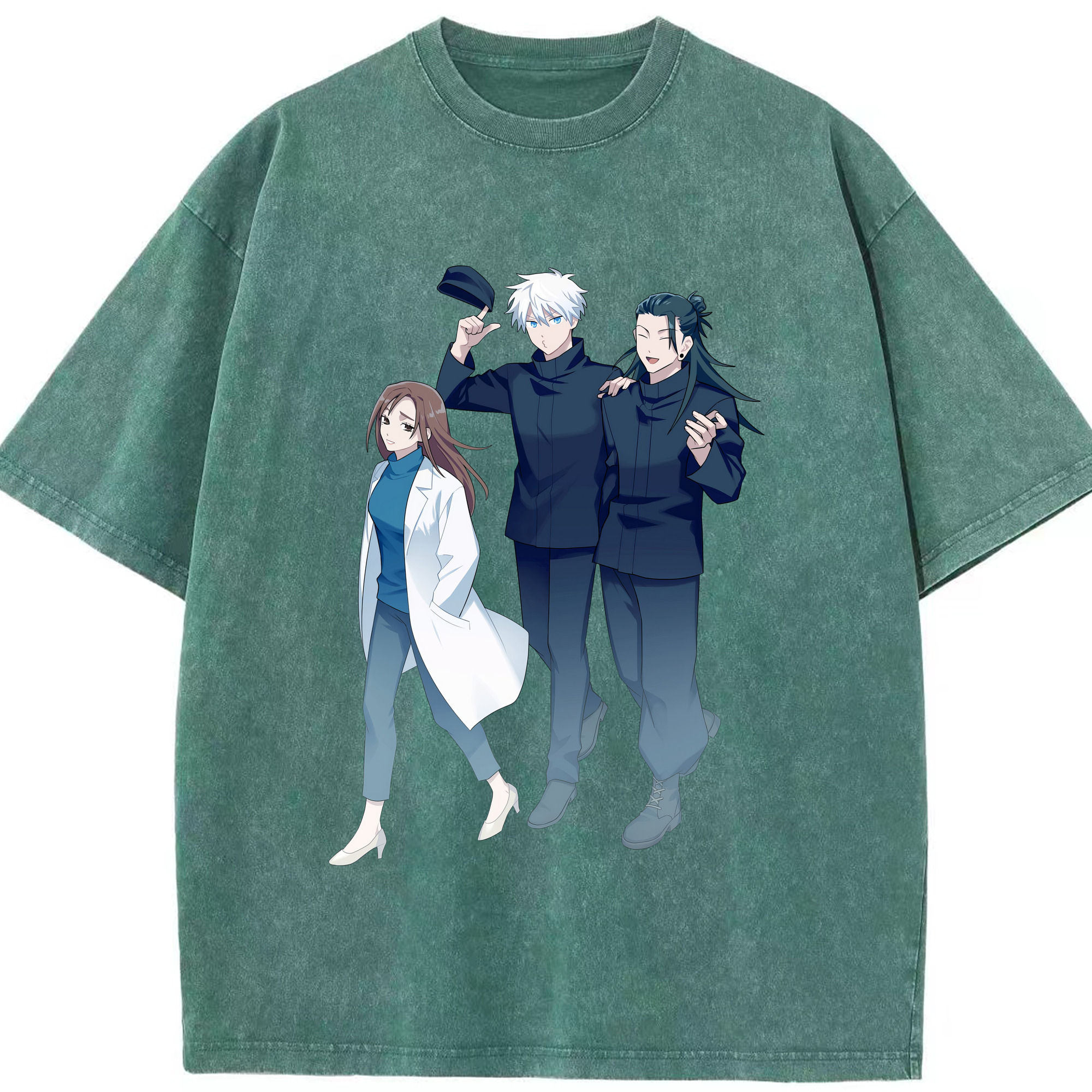 （画像用） 呪術廻戦 Jujutsu Kaisen 綿100% ヴィンテージ風 半袖Tシャツ（フロントプリント）
